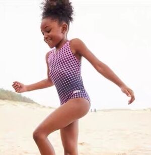 Next Kids Pink and Black Polka Dot One Piece
